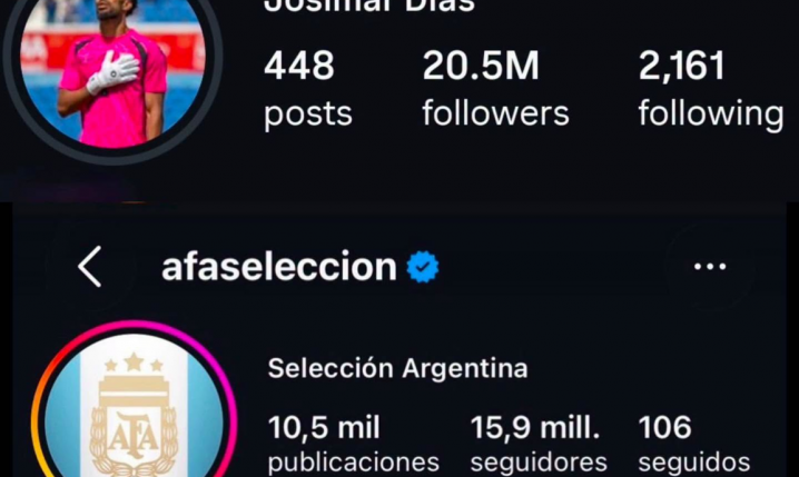 HIT! Tak po meczu z Argentyną wygladają FOLLOWERSI Vozinhi vs. FOLLOWERSI całej Argentyny xD